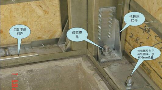 墻體與地基的連接處，進行抗剪抗拔處理，這也是抗震防風的主要原理