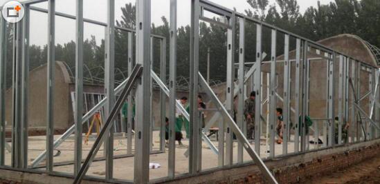 輕鋼龍骨墻體拼裝完成圖