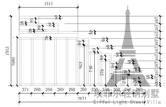 以編號為SW-01的樓梯拼裝的范例